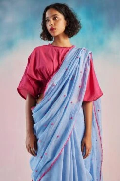 ILK Blue Heather Sari Set -Inca Sales Store 24423ilk8 2