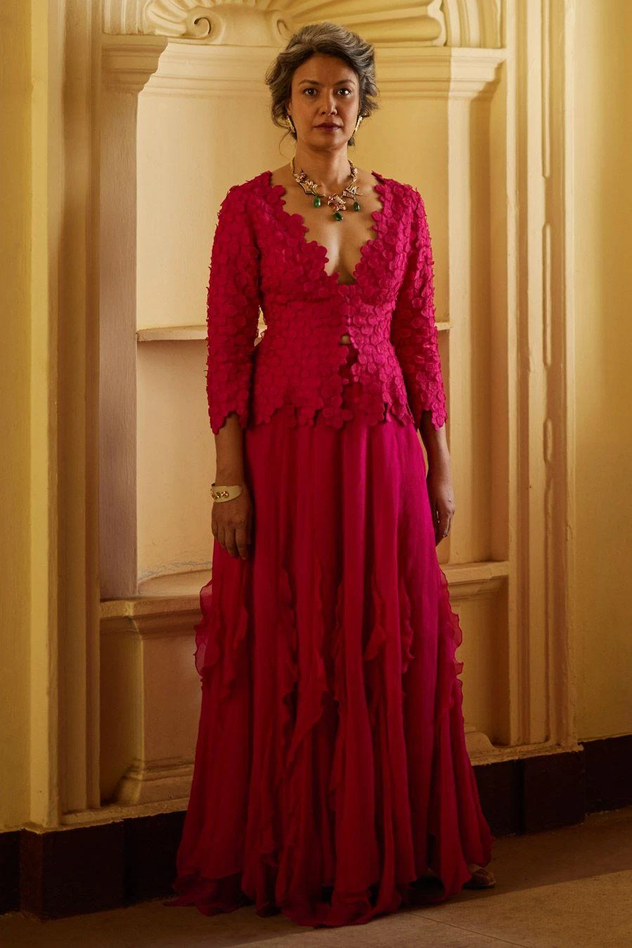 Mrunalini Rao Pink Inaya Jacket Set 3 Mrunalini Rao Pink Inaya Jacket Set