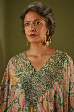 Mrunalini Rao Reva Cuff Kaftan Set 10 Mrunalini Rao Reva Cuff Kaftan Set -Inca Sales Store 24423mrr16 4