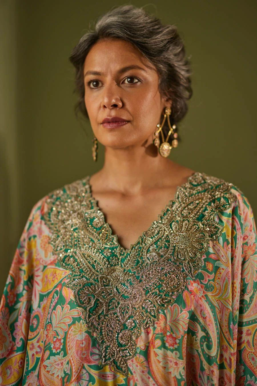 Mrunalini Rao Reva Cuff Kaftan Set 6 Mrunalini Rao Reva Cuff Kaftan Set - Image 4