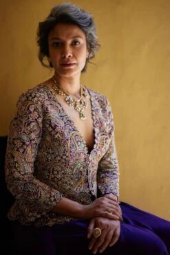 Mrunalini Rao Purple Alka Jacket Set -Inca Sales Store 24423mrr7 3