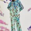 Varun Bahl Pret Cyan Moroccan Printed Co-ord Set