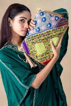 Vipul Shah Soft Beige Sequin Embellished Banjara Clutch -Inca Sales Store 24723vs10 4