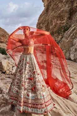 Eeksha Ivory Pichwai Artwork Lehenga Set -Inca Sales Store 24823ea36 2