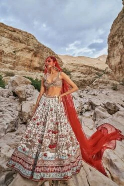 Eeksha Ivory Pichwai Artwork Lehenga Set -Inca Sales Store 24823ea36 3