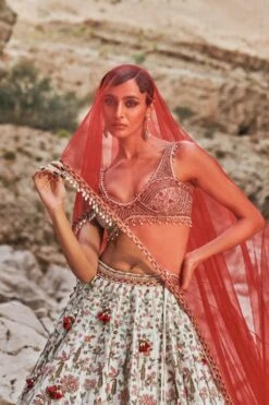 Eeksha Ivory Pichwai Artwork Lehenga Set -Inca Sales Store 24823ea36 4