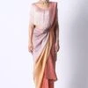 431-88 By Shweta Kapur Erica Fringe Top With An Ombre Masai Godet Sari