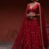 Deep Thee Vermillion Hand Embroidered Lehenga Set -Inca Sales Store 2504dt04 1