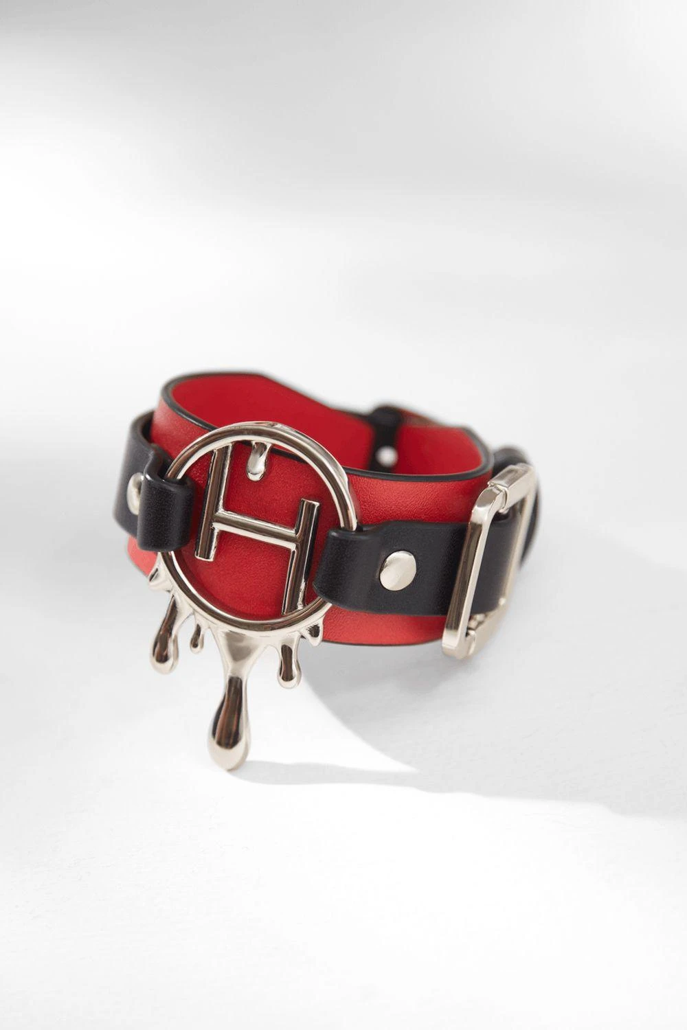 Outhouse Red Vegan Leather Bracelet 3 Outhouse Red Vegan Leather Bracelet - Image 2