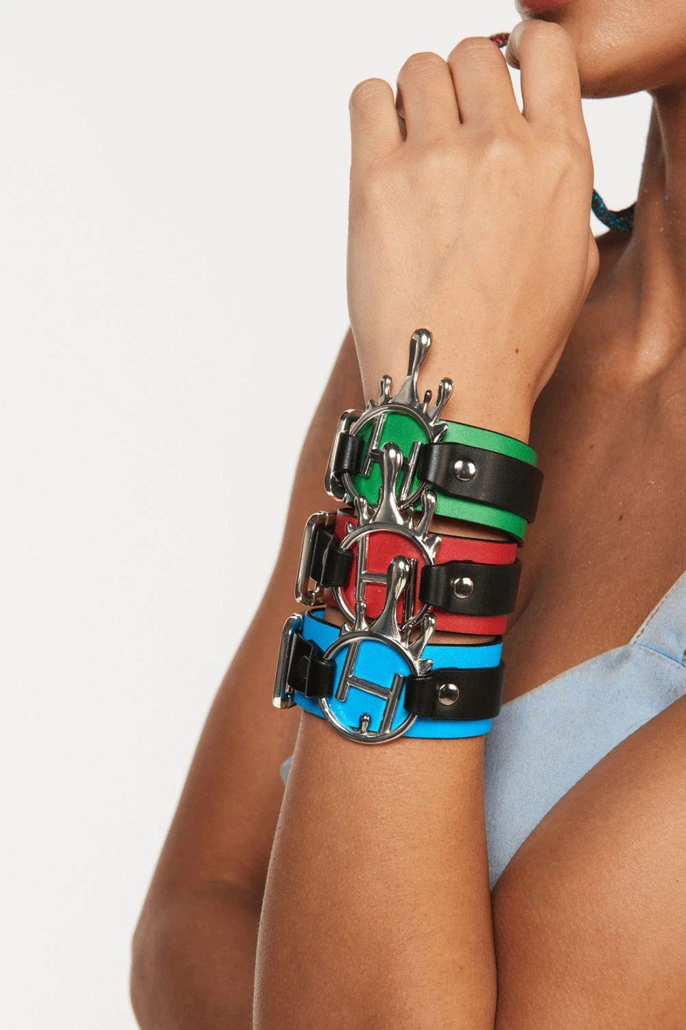 Outhouse Red Vegan Leather Bracelet 5 Outhouse Red Vegan Leather Bracelet - Image 4