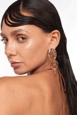 Outhouse Gold Loop Earrings