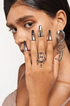 Outhouse Silver Cocktail Ring