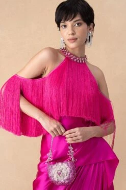 Doux Amour Pink Rosalind Beaded Clutch -Inca Sales Store 251023bs18 2