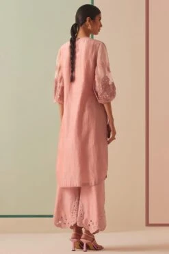 Chandrima Old Rose Tonal Cutwork Pants 7 Chandrima Old Rose Tonal Cutwork Pants -Inca Sales Store 251023ca06 3
