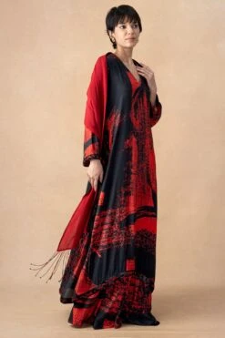 Nikita Mhaisalkar Red & Black Abstract Printed Kurta Set 9 Nikita Mhaisalkar Red & Black Abstract Printed Kurta Set -Inca Sales Store 251023nm11 3
