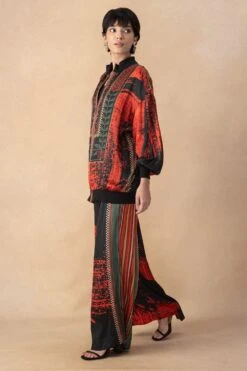 Nikita Mhaisalkar Red & Black Abstract Printed Co-ord Set 10 Nikita Mhaisalkar Red & Black Abstract Printed Co-ord Set -Inca Sales Store 251023nm6 3