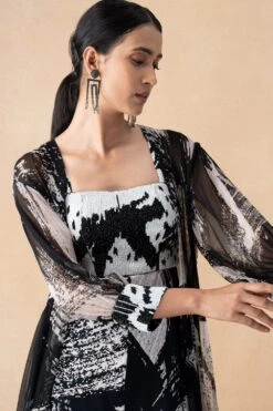 Nikita Mhaisalkar Black Abstract Printed Jumpsuit -Inca Sales Store 251023nm9 4