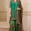 Tarun Tahiliani Green Embellished Sharara Set