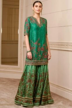 Tarun Tahiliani Green Embellished Sharara Set -Inca Sales Store 2510ttc2 3