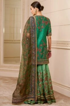 Tarun Tahiliani Green Embellished Sharara Set -Inca Sales Store 2510ttc2 4