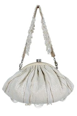 Lovetobag Ivory Hand Embroidered Ruched Pouch 11 Lovetobag Ivory Hand Embroidered Ruched Pouch -Inca Sales Store 2511lb19 5