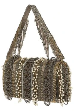 Lovetobag Silver Ruched Flapover Clutch -Inca Sales Store 2511lb21 2