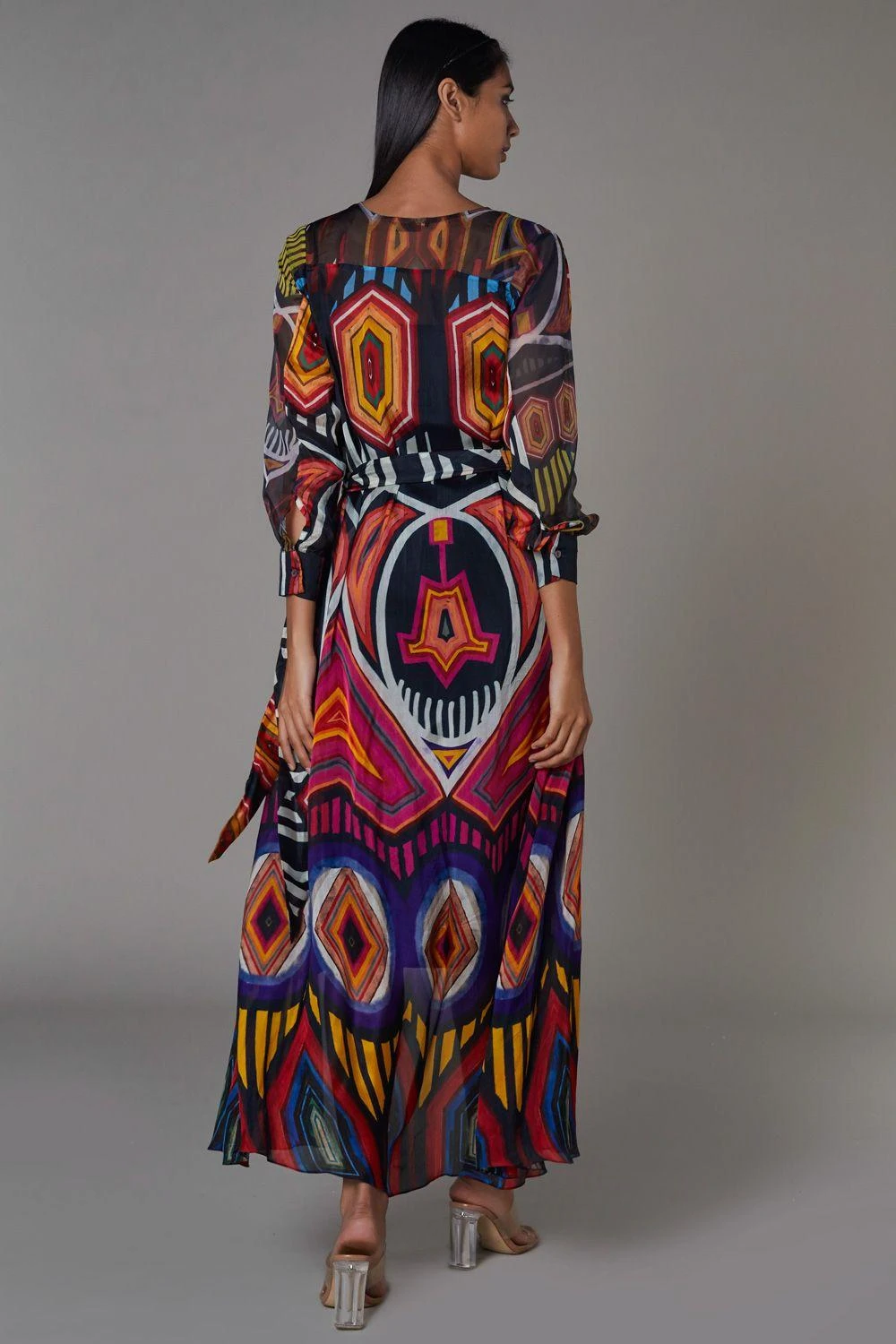 Saaksha & Kinni Abstract Chiffon Cape 4 Saaksha & Kinni Abstract Chiffon Cape - Image 2