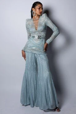 Ritika Mirchandani Ice Burst Geometric Embellished Kurta Set