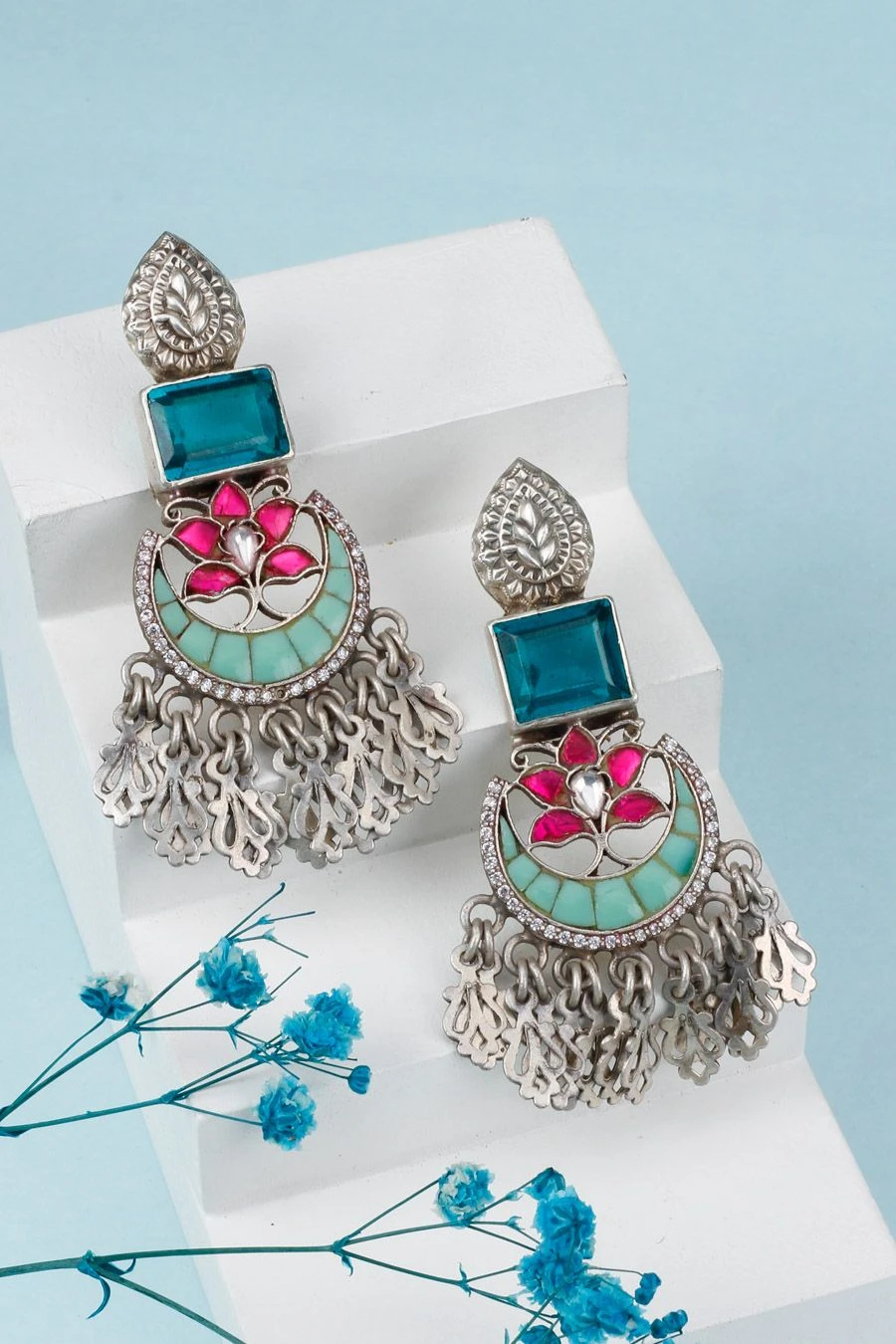 Sangeeta Boochra X Nitibha Kaul Silver Hawiya Earrings 3 Sangeeta Boochra X Nitibha Kaul Silver Hawiya Earrings