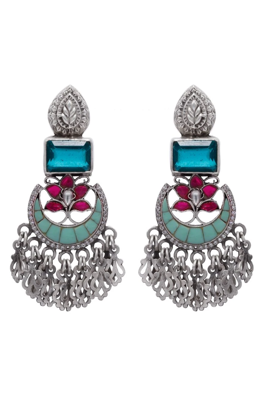 Sangeeta Boochra X Nitibha Kaul Silver Hawiya Earrings 4 Sangeeta Boochra X Nitibha Kaul Silver Hawiya Earrings - Image 2