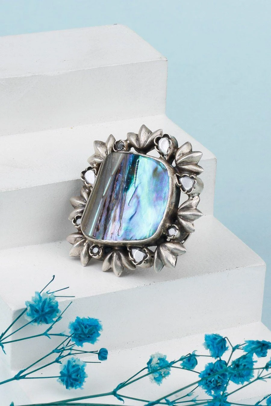 Sangeeta Boochra X Nitibha Kaul Silver Marina Ring 3 Sangeeta Boochra X Nitibha Kaul Silver Marina Ring