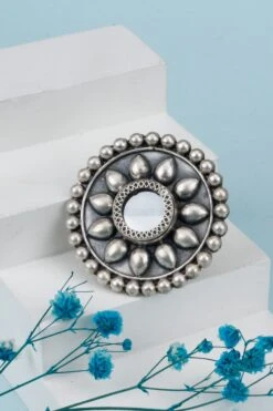 Sangeeta Boochra X Nitibha Kaul Silver Julia Mirror Ring