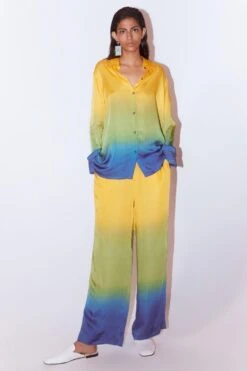 Studio RIGU Yellow Leheriya Printed Co-ord Set