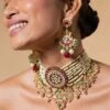 Riana Jewellery Red Jadtar Necklace Set