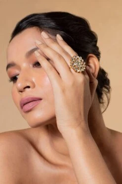 Riana Jewellery White Floral Ring -Inca Sales Store 25434rj9 3