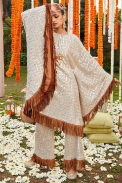 Twenty Nine Grey Tassel Kaftan Set -Inca Sales Store 254tn21 3