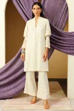 Twenty Nine Ivory Cuff Sleeves Jacket & Pants Set