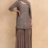 Nakul Sen Brown Sequin Embellished Sharara Set -Inca Sales Store 25523ns1 1