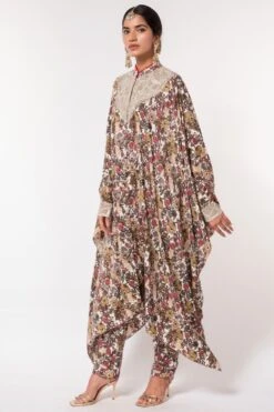Anamika Khanna Floral Printed Kaftan Set With Embroidery -Inca Sales Store 255as2 2