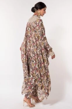 Anamika Khanna Floral Printed Kaftan Set With Embroidery -Inca Sales Store 255as2 5