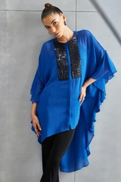 Namrata Joshipura Metallic Hexa Frill Tunic -Inca Sales Store 25723nj34 3 1