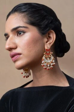 Turquoise Jewels Red Kundan Necklace Set -Inca Sales Store 25723tse5 3