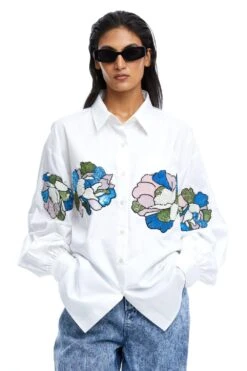 Kanika Goyal Label Aster Hand Embellished Shirt