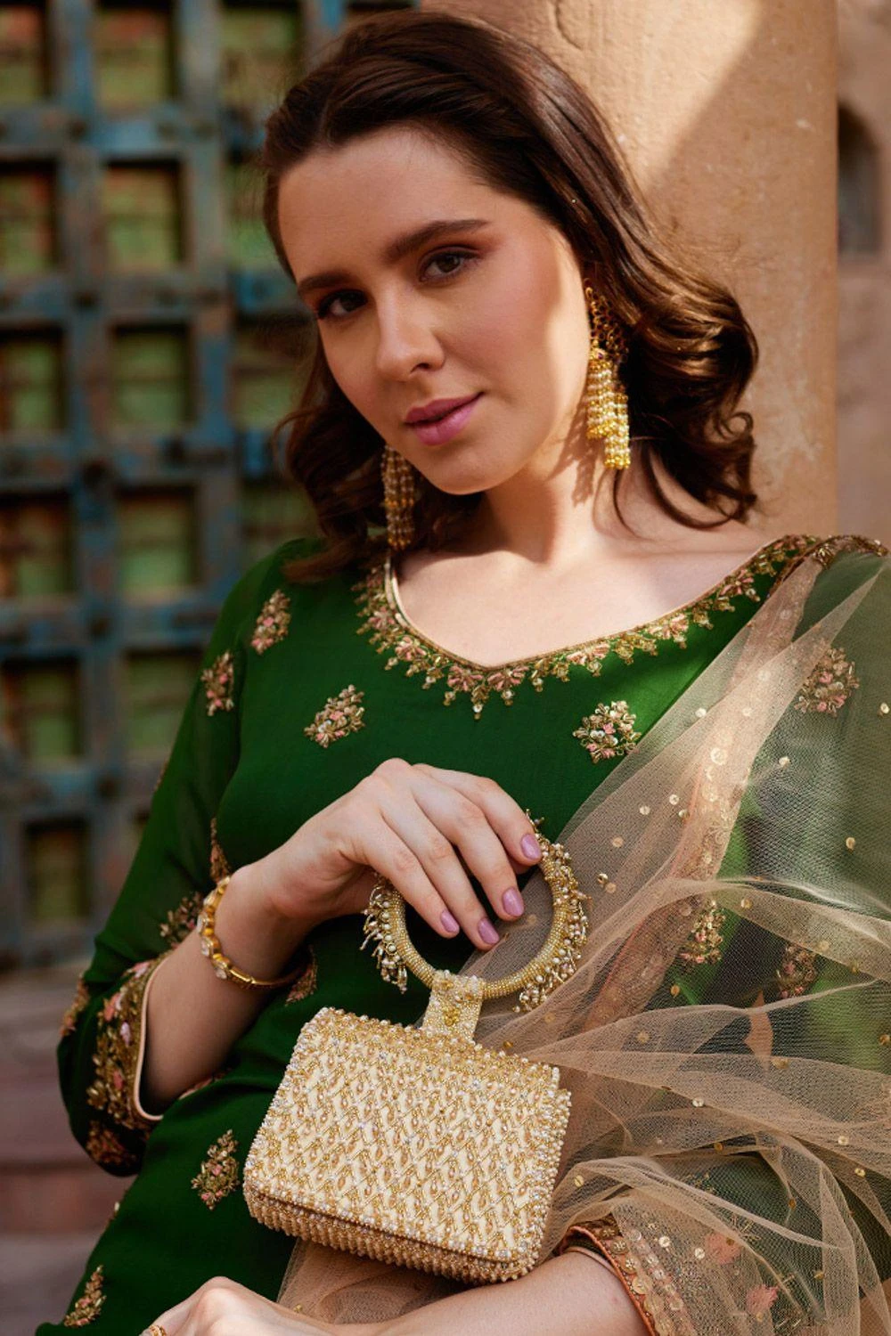 Lovetobag Joel Mini Trapezium Peerless Gold & Silver Clutch 3 Lovetobag Joel Mini Trapezium Peerless Gold & Silver Clutch