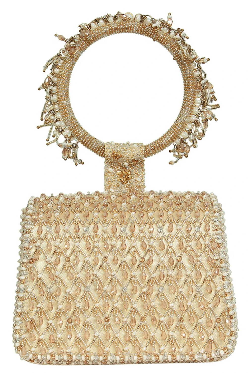 Lovetobag Joel Mini Trapezium Peerless Gold & Silver Clutch 4 Lovetobag Joel Mini Trapezium Peerless Gold & Silver Clutch - Image 2