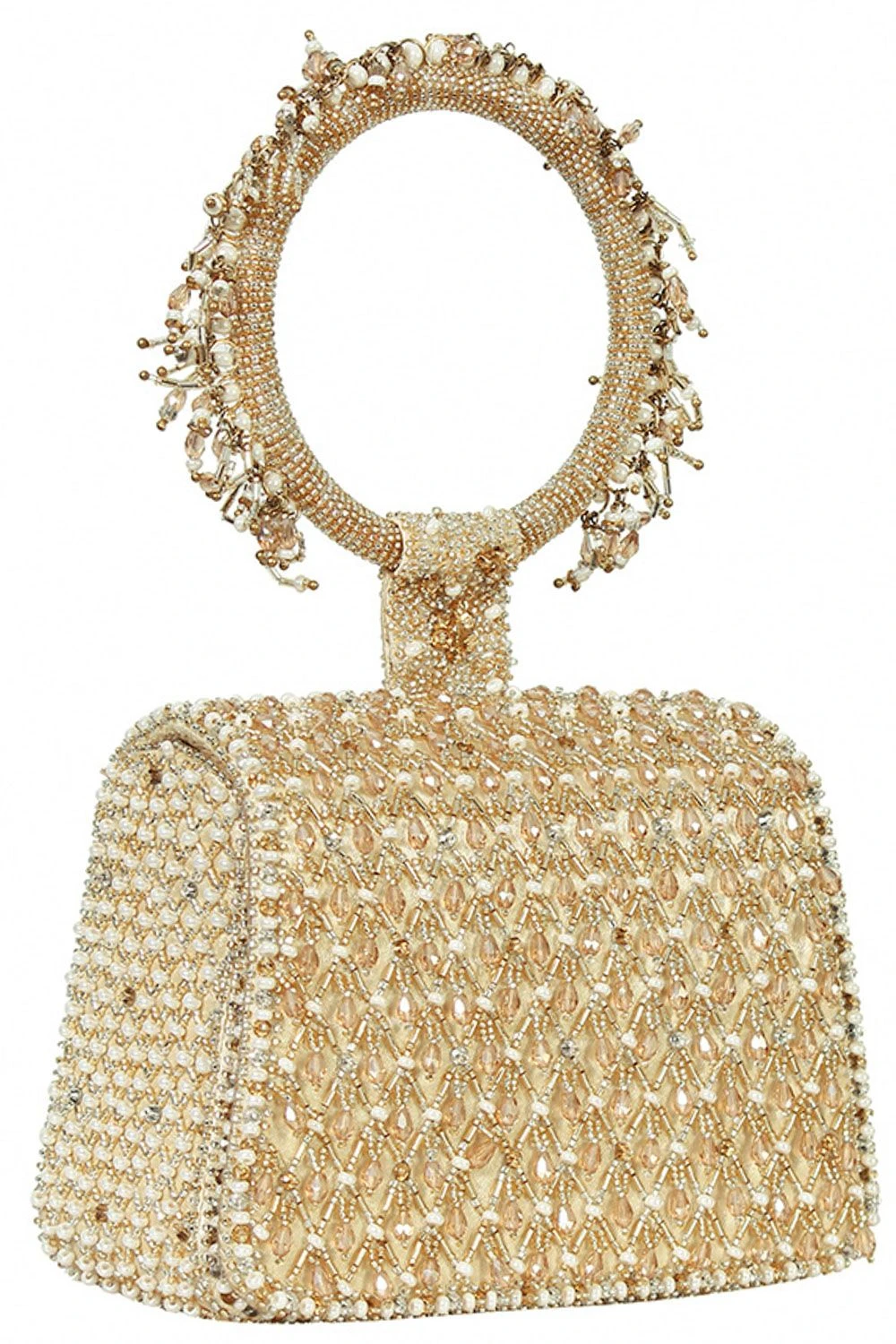 Lovetobag Joel Mini Trapezium Peerless Gold & Silver Clutch 5 Lovetobag Joel Mini Trapezium Peerless Gold & Silver Clutch - Image 3