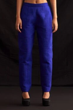 Amrich Mae Quilted Narrow Leg Trousers In Blue -Inca Sales Store 25923aml27 2