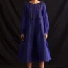 Amrich Blue Hand Embellished Textured Dress -Inca Sales Store 25923aml38 1