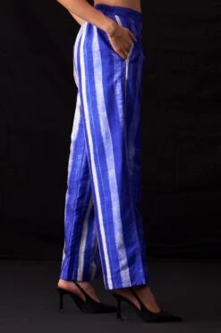 Amrich Becca Blue Handcrafted Shibori Patterned Pants -Inca Sales Store 25923aml81 4
