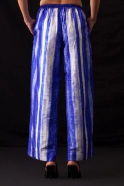 Amrich Becca Blue Handcrafted Shibori Patterned Pants -Inca Sales Store 25923aml81 5